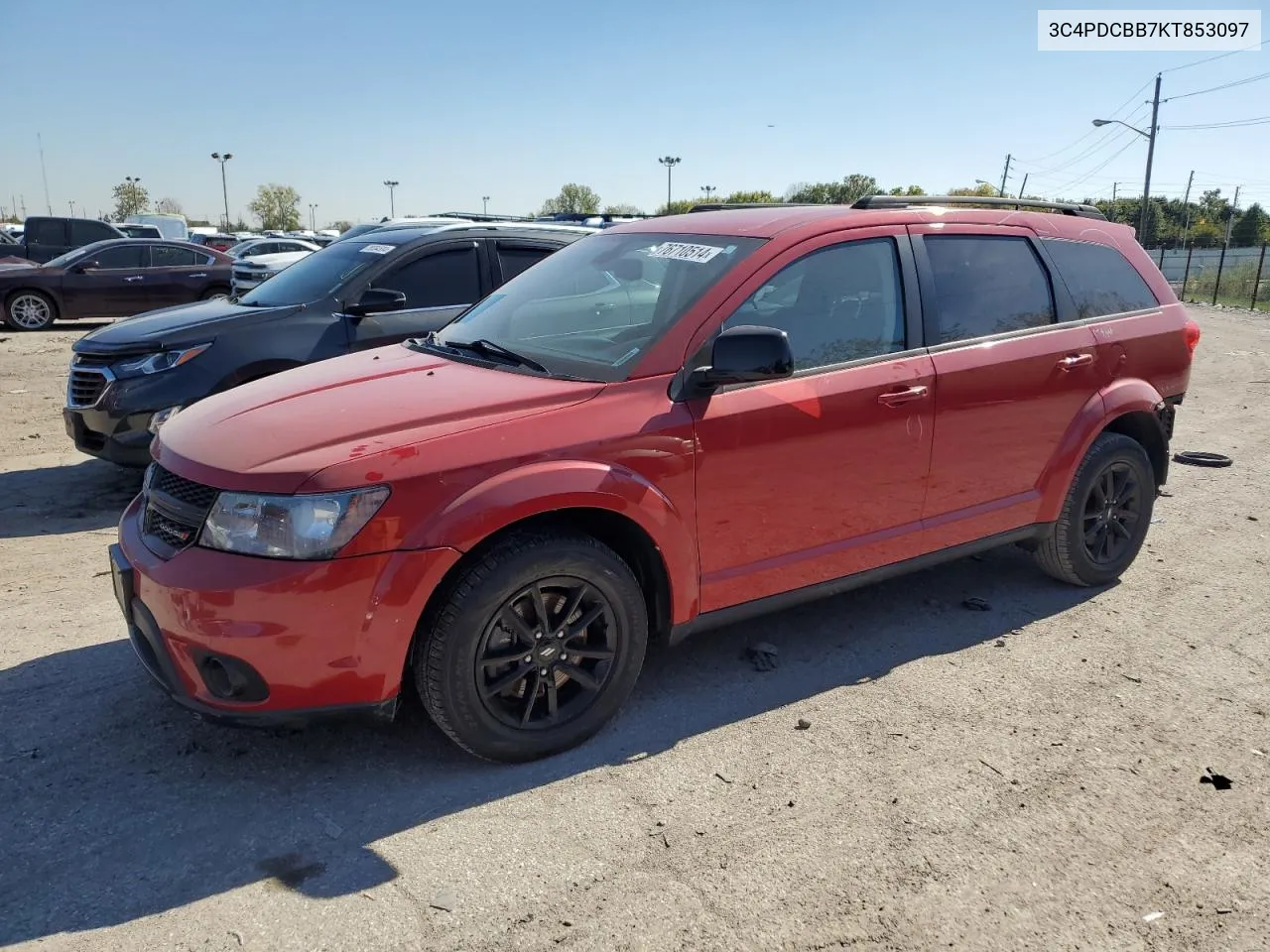 2019 Dodge Journey Se VIN: 3C4PDCBB7KT853097 Lot: 76710514