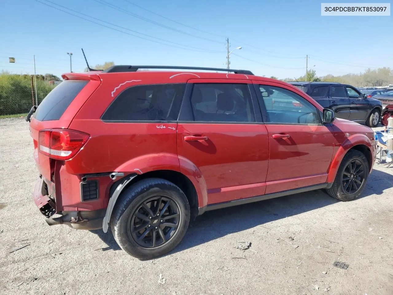 2019 Dodge Journey Se VIN: 3C4PDCBB7KT853097 Lot: 76710514