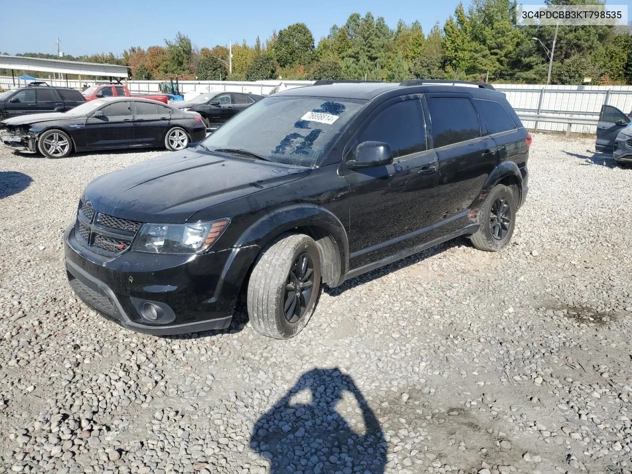 2019 Dodge Journey Se VIN: 3C4PDCBB3KT798535 Lot: 76898814