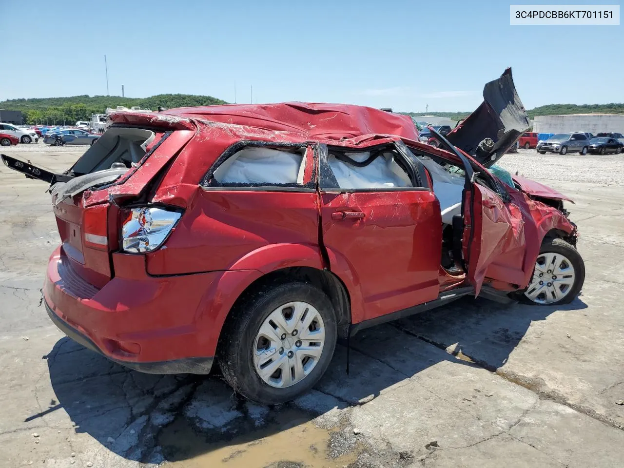 2019 Dodge Journey Se VIN: 3C4PDCBB6KT701151 Lot: 76973574