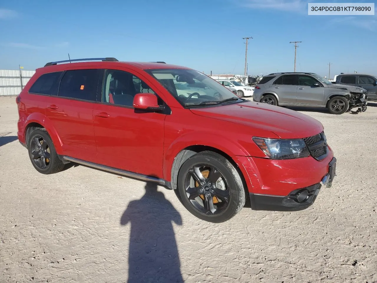 2019 Dodge Journey Crossroad VIN: 3C4PDCGB1KT798090 Lot: 77274184