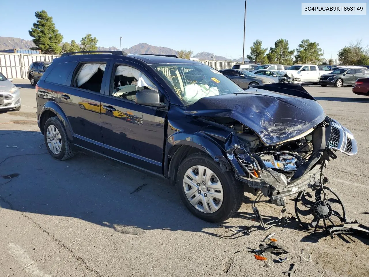 2019 Dodge Journey Se VIN: 3C4PDCAB9KT853149 Lot: 77356894