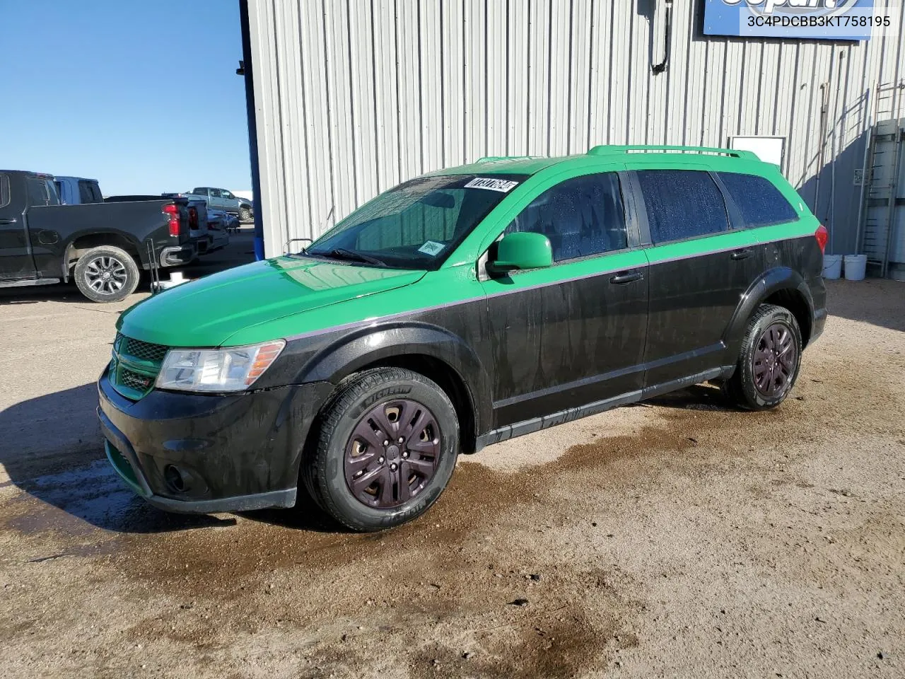 2019 Dodge Journey Se VIN: 3C4PDCBB3KT758195 Lot: 77377684