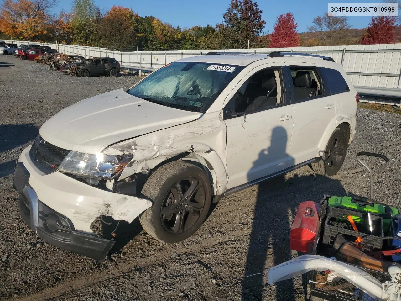 2019 Dodge Journey Crossroad VIN: 3C4PDDGG3KT810998 Lot: 77532314