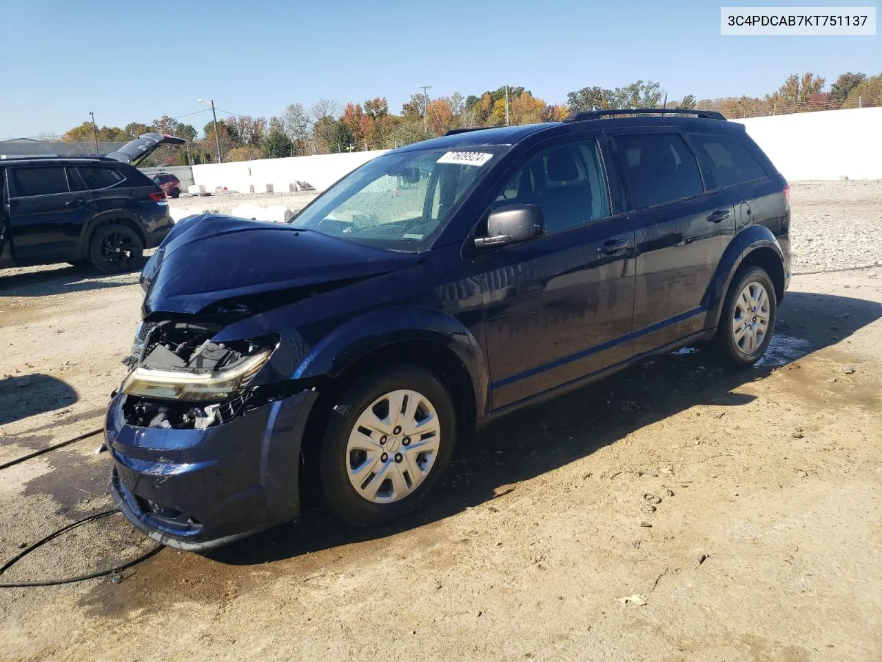 3C4PDCAB7KT751137 2019 Dodge Journey Se