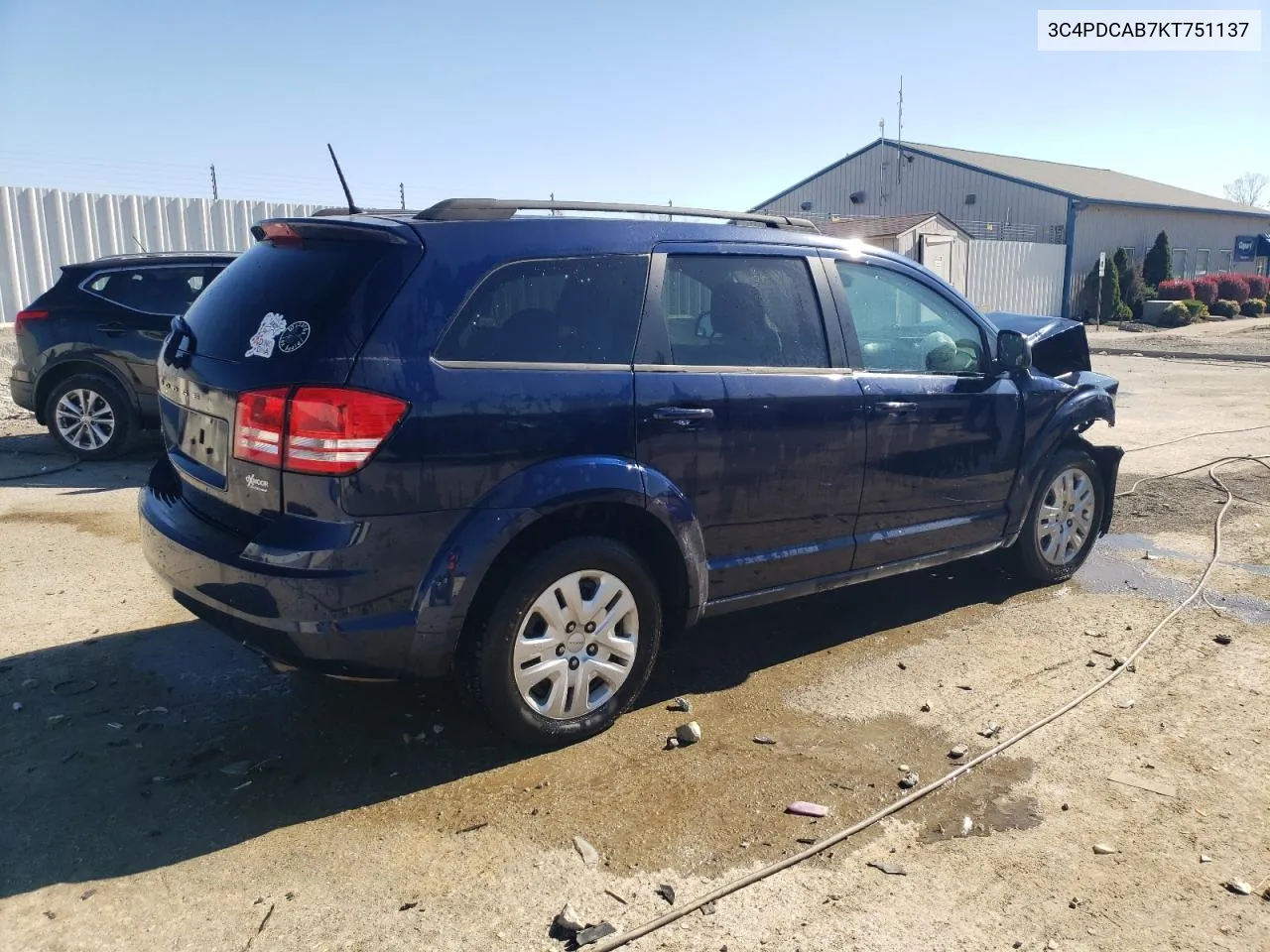 2019 Dodge Journey Se VIN: 3C4PDCAB7KT751137 Lot: 77609924