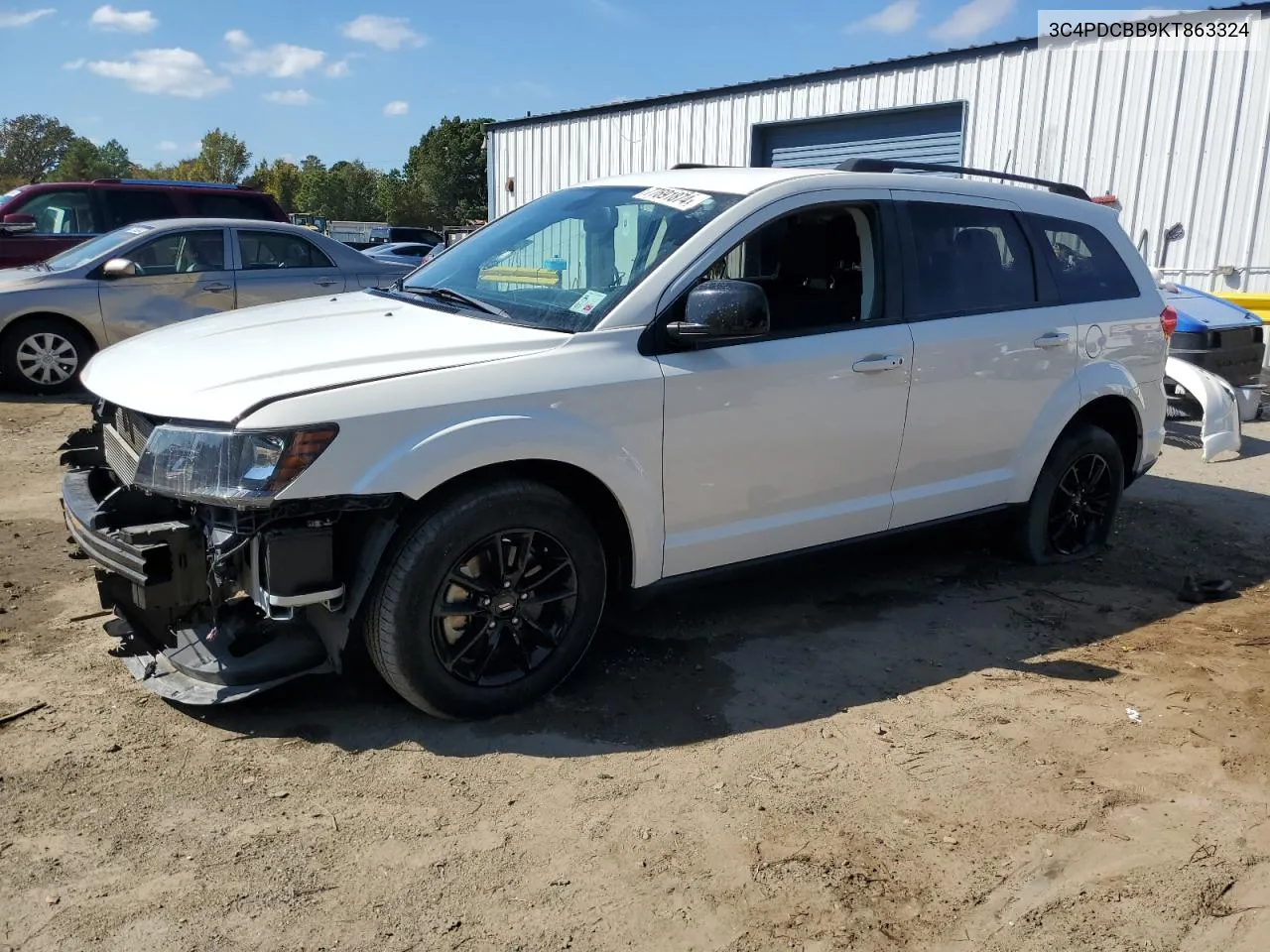 2019 Dodge Journey Se VIN: 3C4PDCBB9KT863324 Lot: 77691874