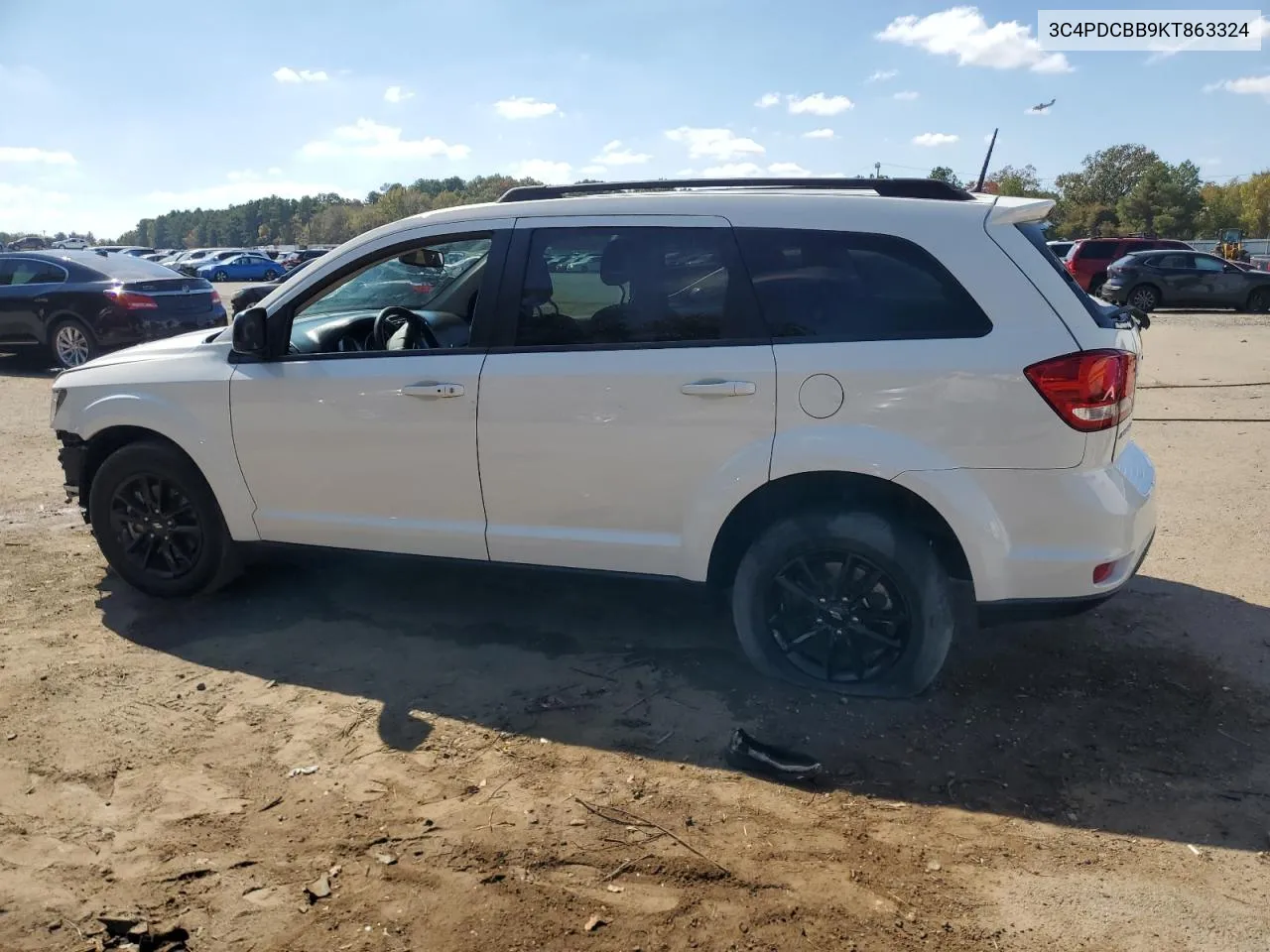 2019 Dodge Journey Se VIN: 3C4PDCBB9KT863324 Lot: 77691874