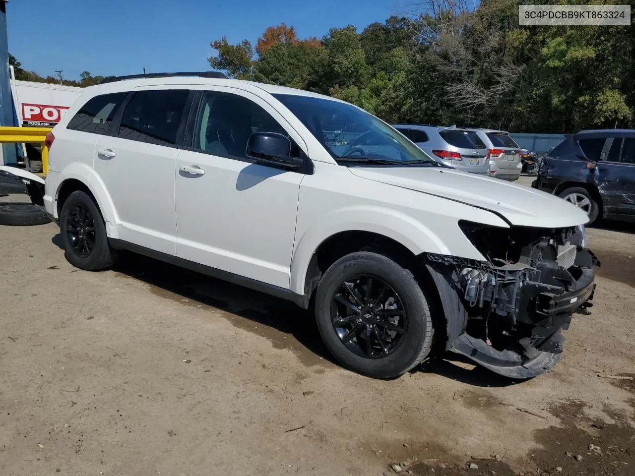 2019 Dodge Journey Se VIN: 3C4PDCBB9KT863324 Lot: 77691874