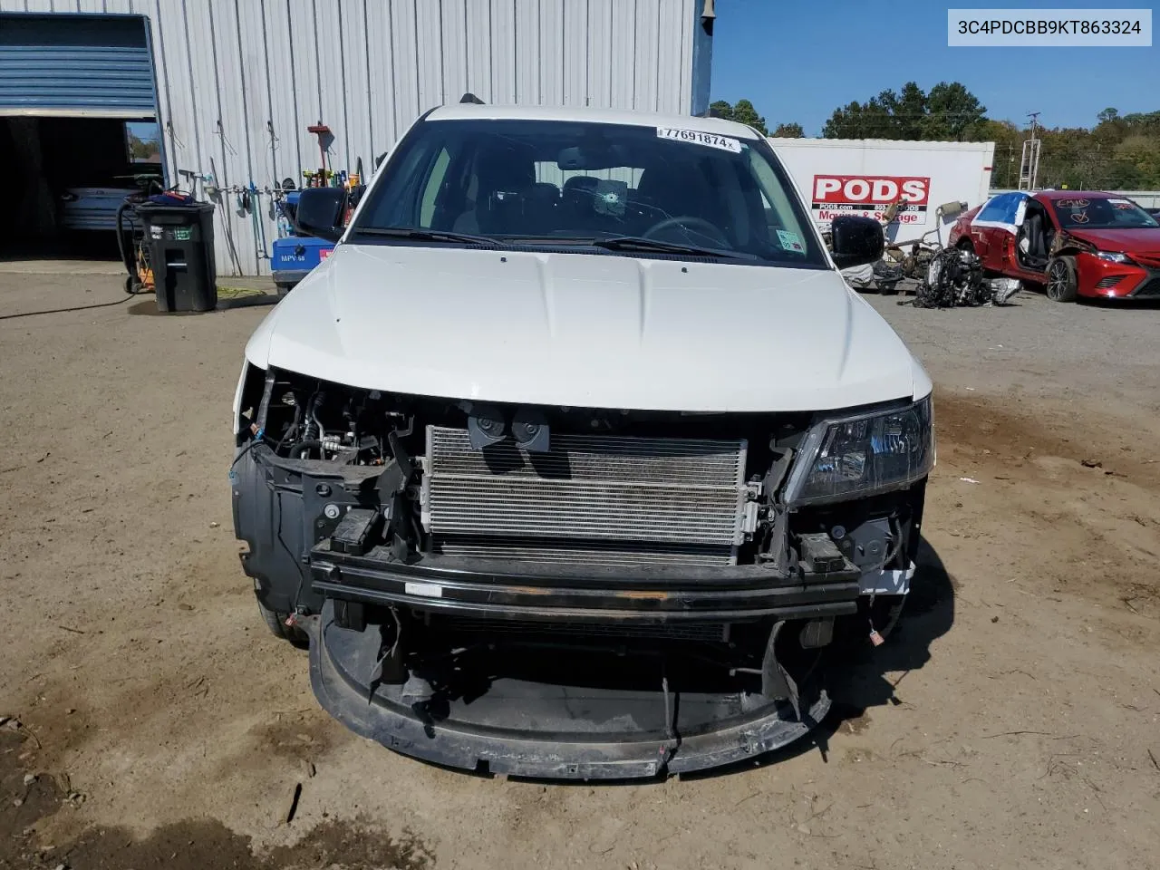 2019 Dodge Journey Se VIN: 3C4PDCBB9KT863324 Lot: 77691874