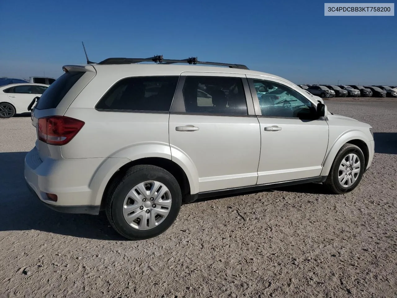 2019 Dodge Journey Se VIN: 3C4PDCBB3KT758200 Lot: 78309354