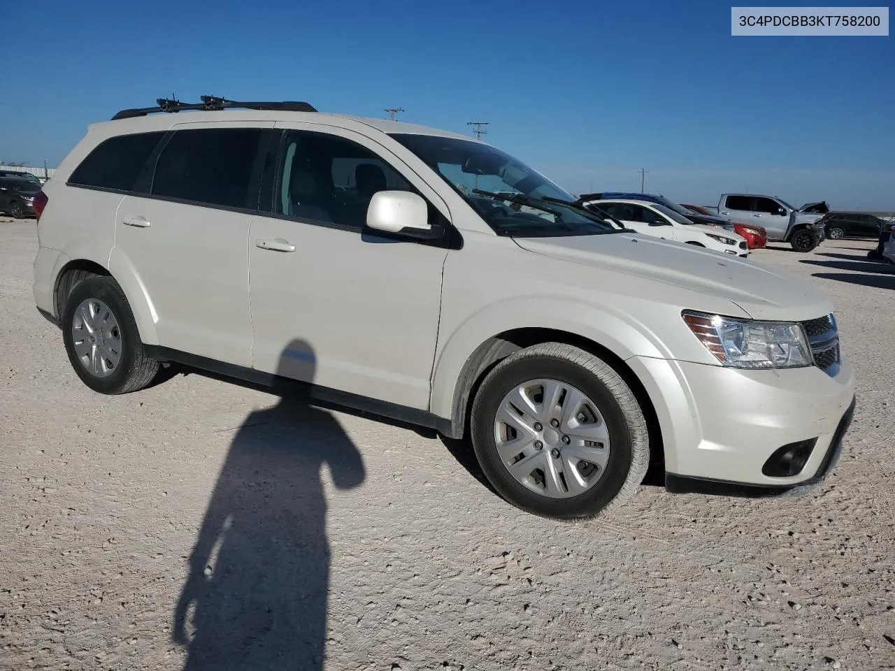 2019 Dodge Journey Se VIN: 3C4PDCBB3KT758200 Lot: 78309354