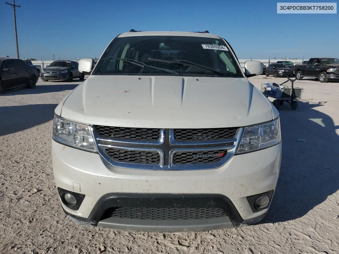 2019 Dodge Journey Se VIN: 3C4PDCBB3KT758200 Lot: 78309354