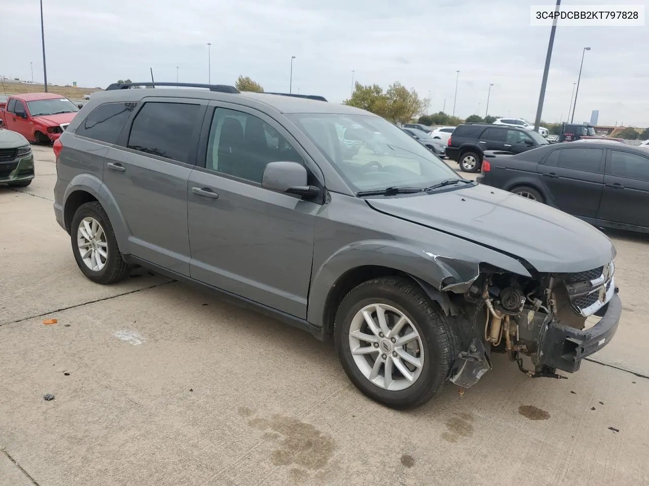 2019 Dodge Journey Se VIN: 3C4PDCBB2KT797828 Lot: 78428894