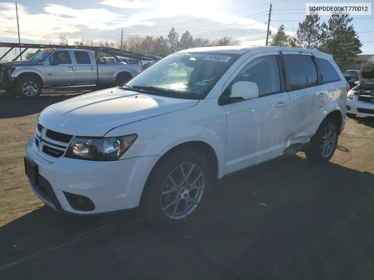 2019 Dodge Journey Gt VIN: 3C4PDDEG0KT770012 Lot: 79256624