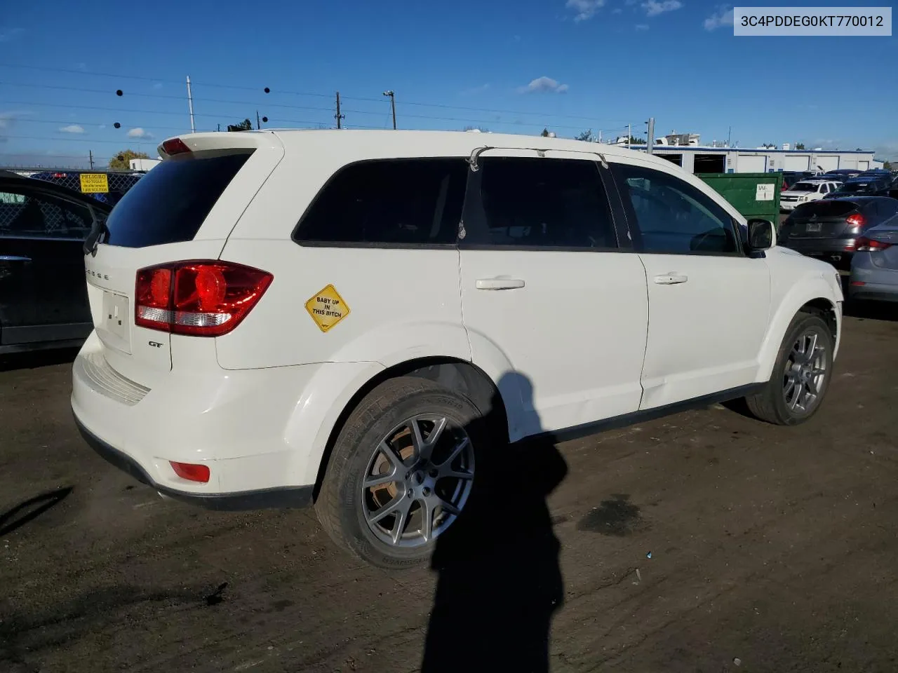 2019 Dodge Journey Gt VIN: 3C4PDDEG0KT770012 Lot: 79256624