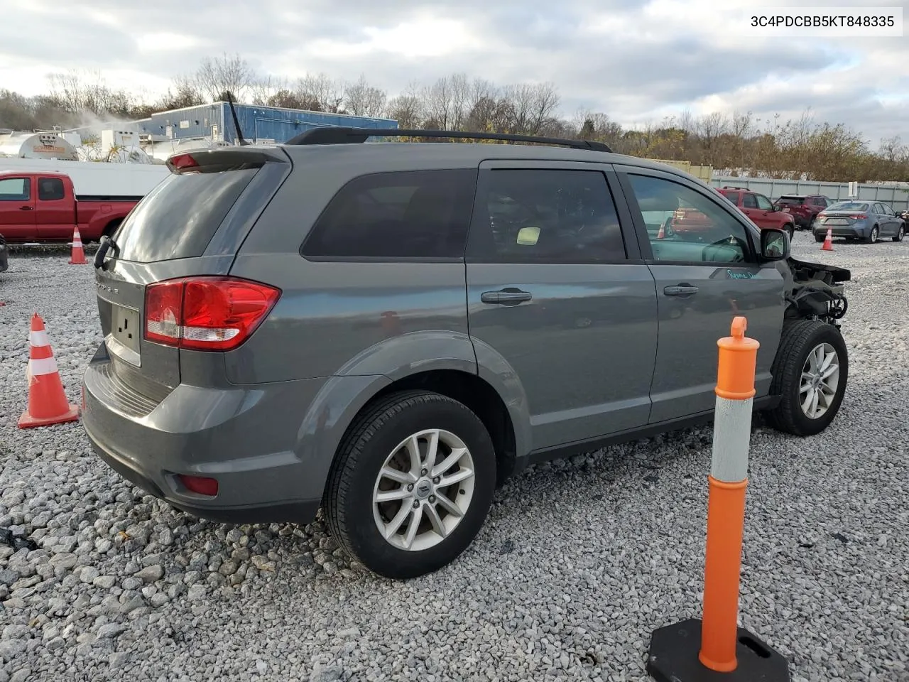 2019 Dodge Journey Se VIN: 3C4PDCBB5KT848335 Lot: 79663704