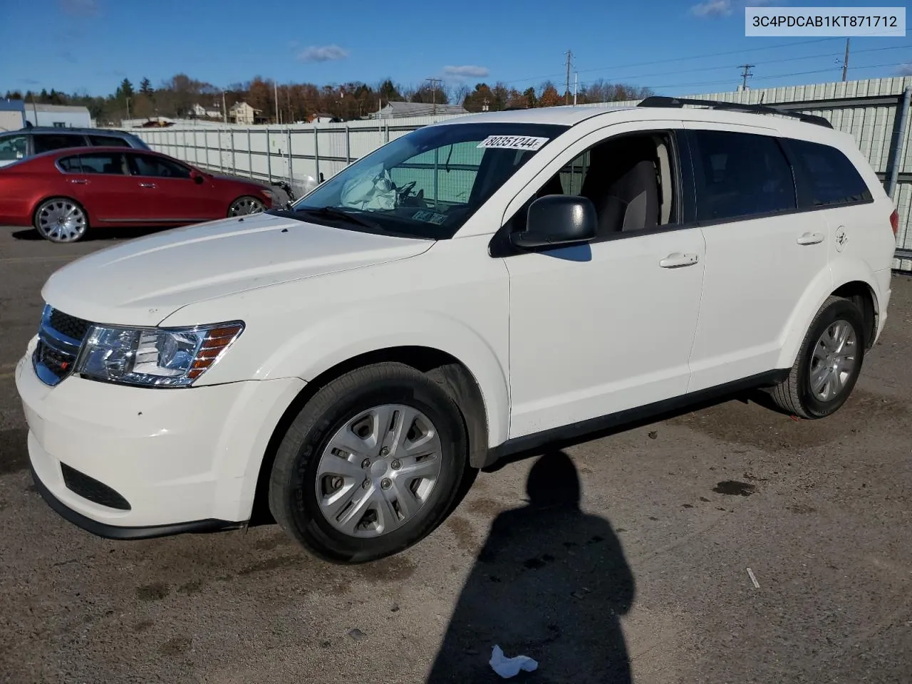 2019 Dodge Journey Se VIN: 3C4PDCAB1KT871712 Lot: 80351244