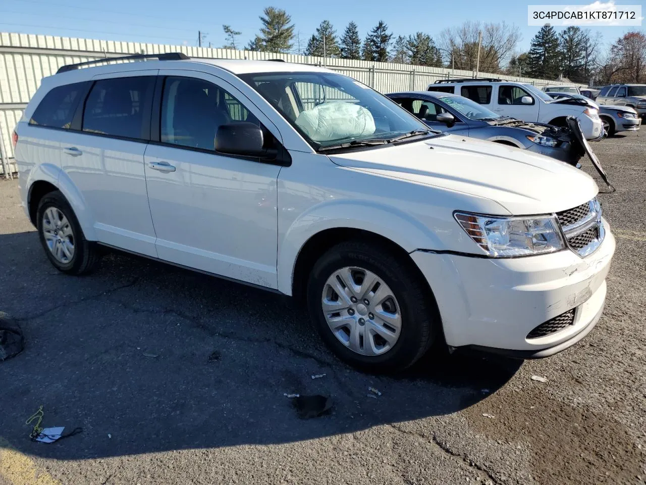 2019 Dodge Journey Se VIN: 3C4PDCAB1KT871712 Lot: 80351244