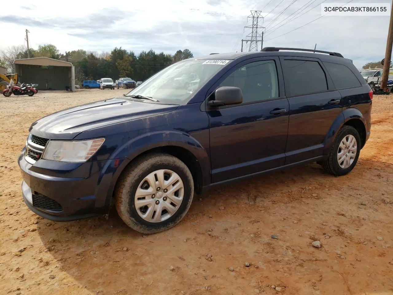 2019 Dodge Journey Se VIN: 3C4PDCAB3KT866155 Lot: 81200714