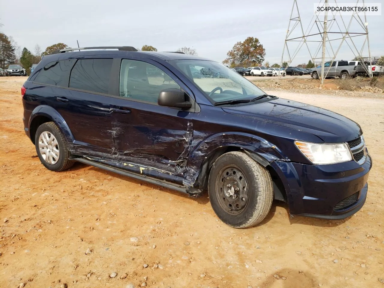 2019 Dodge Journey Se VIN: 3C4PDCAB3KT866155 Lot: 81200714