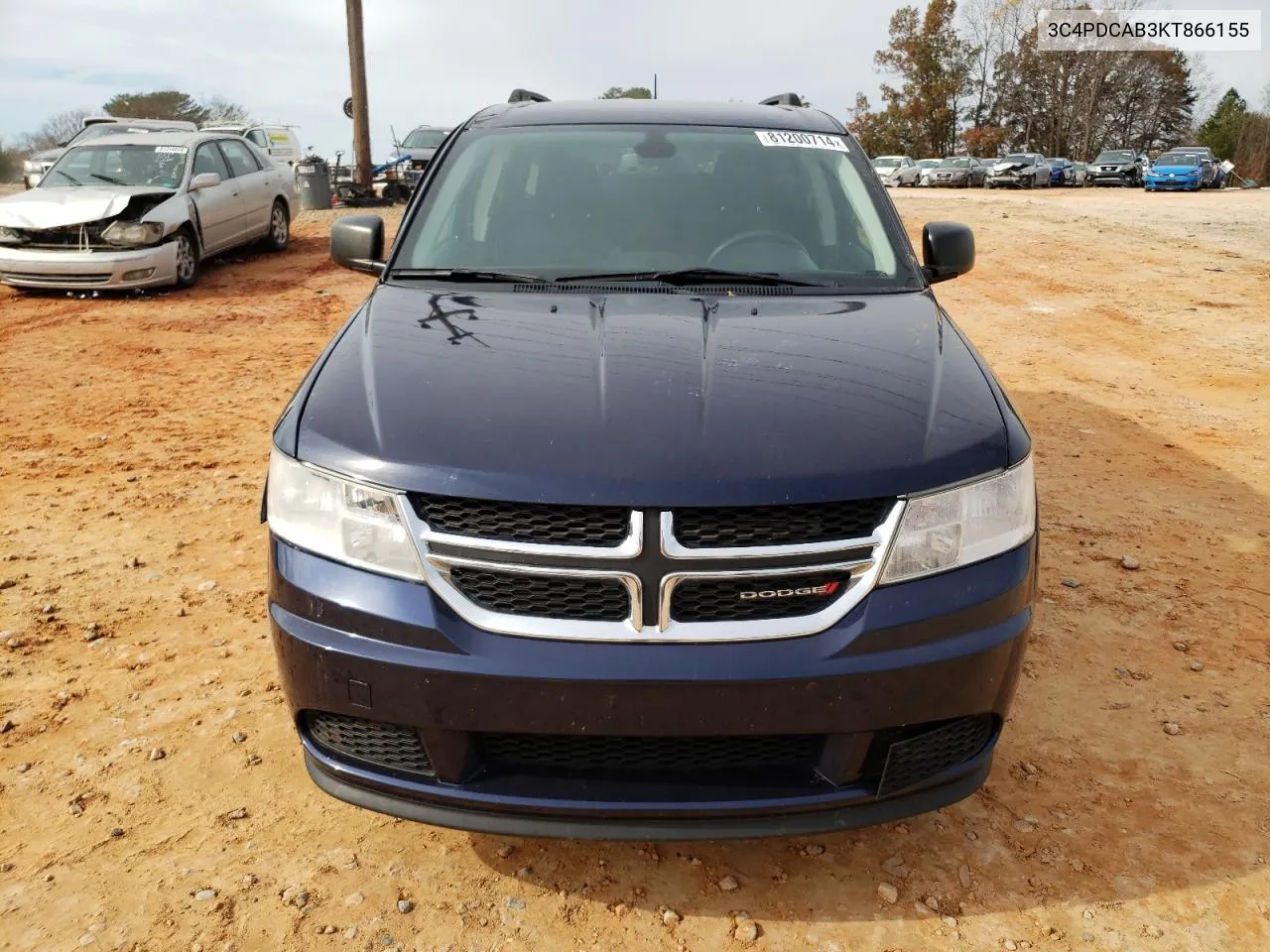 2019 Dodge Journey Se VIN: 3C4PDCAB3KT866155 Lot: 81200714