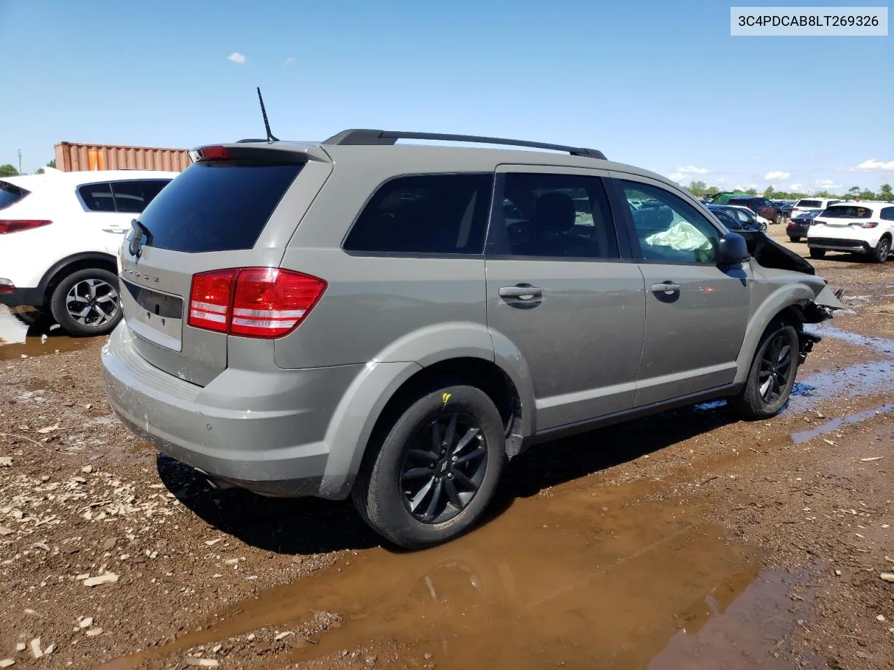 2020 Dodge Journey Se VIN: 3C4PDCAB8LT269326 Lot: 57547324