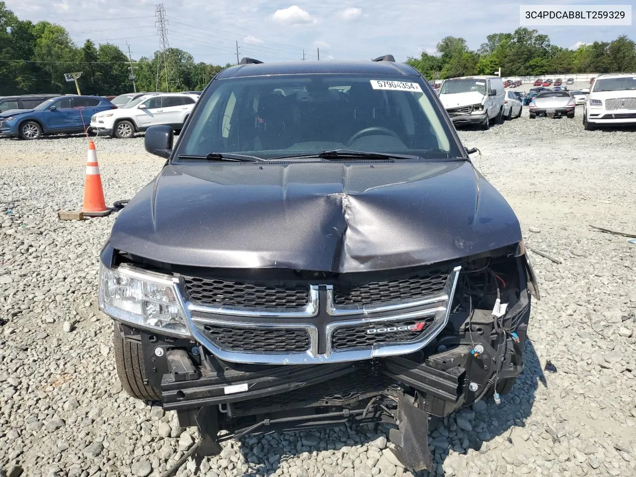 2020 Dodge Journey Se VIN: 3C4PDCAB8LT259329 Lot: 57904354