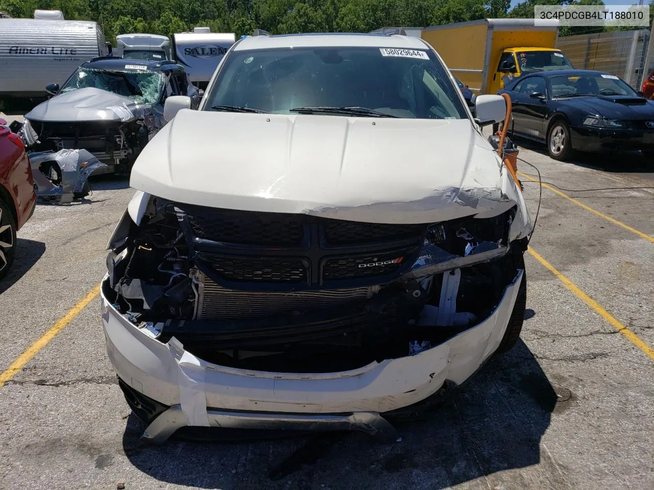 2020 Dodge Journey Crossroad VIN: 3C4PDCGB4LT188010 Lot: 58029644