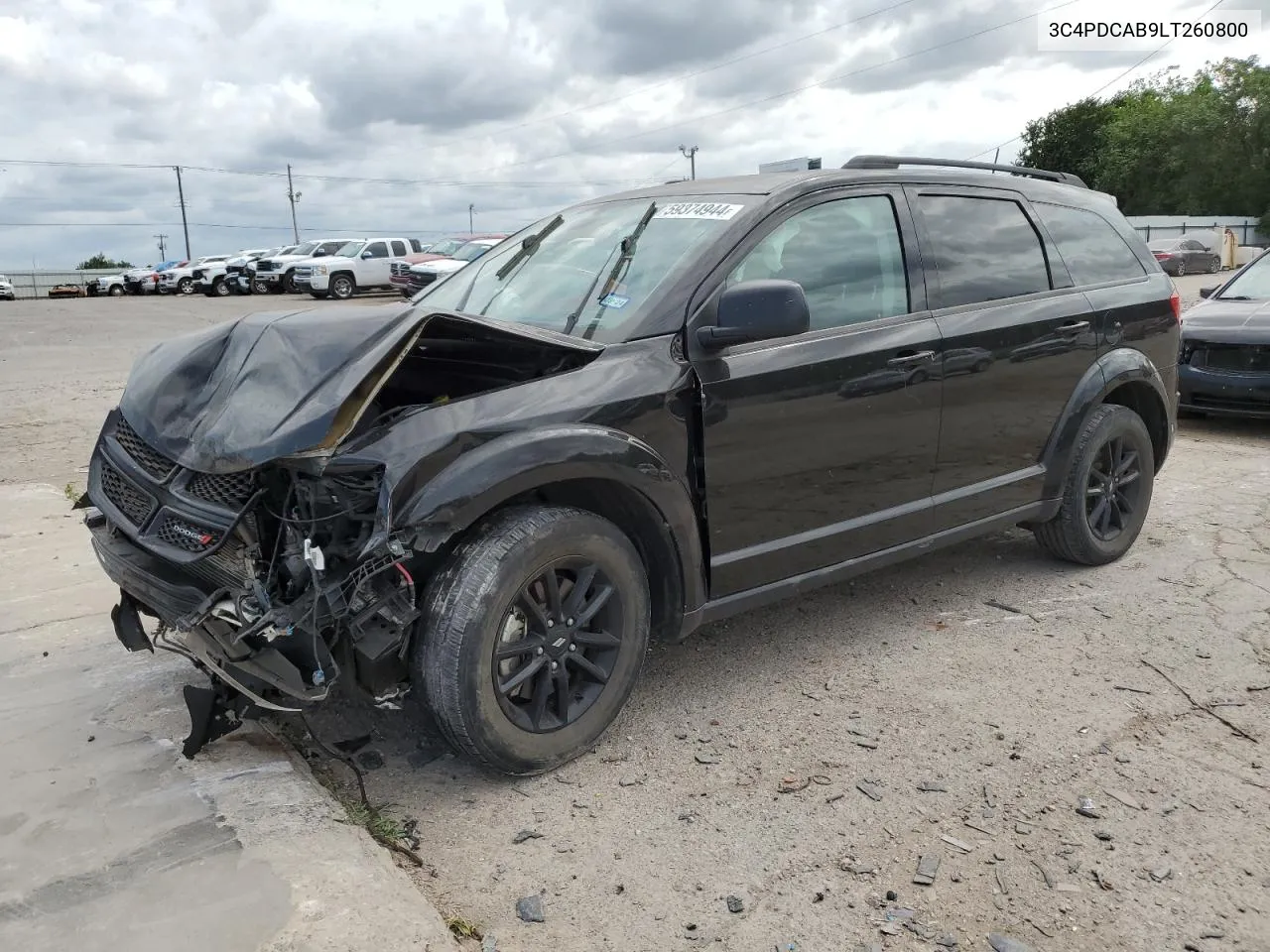 2020 Dodge Journey Se VIN: 3C4PDCAB9LT260800 Lot: 59374944