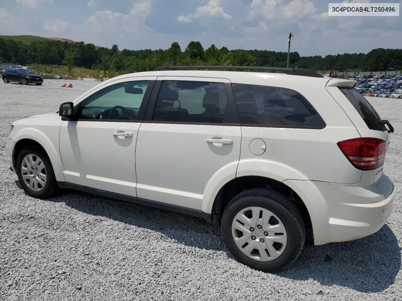 2020 Dodge Journey Se VIN: 3C4PDCAB4LT250496 Lot: 62808024