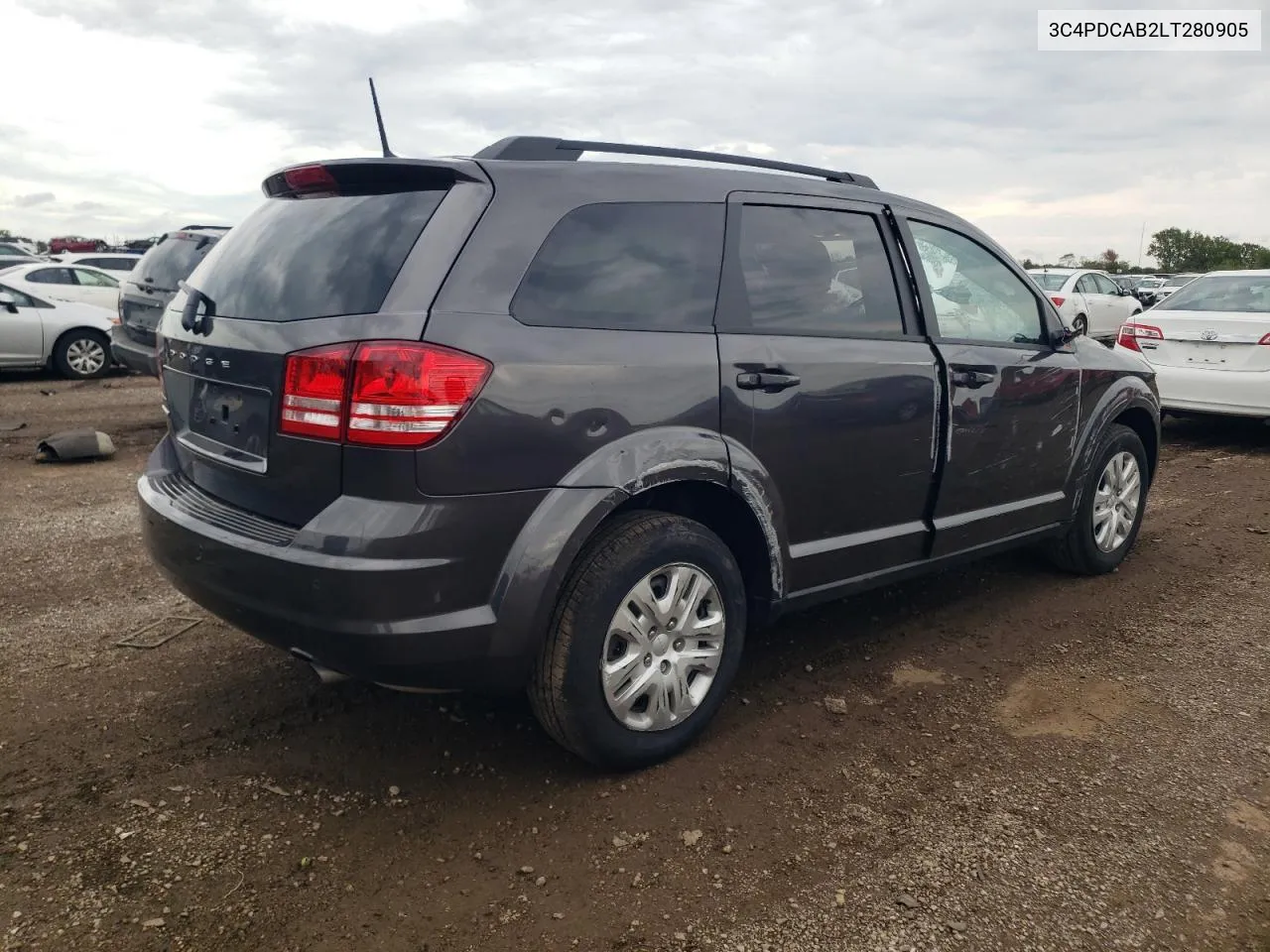 3C4PDCAB2LT280905 2020 Dodge Journey Se