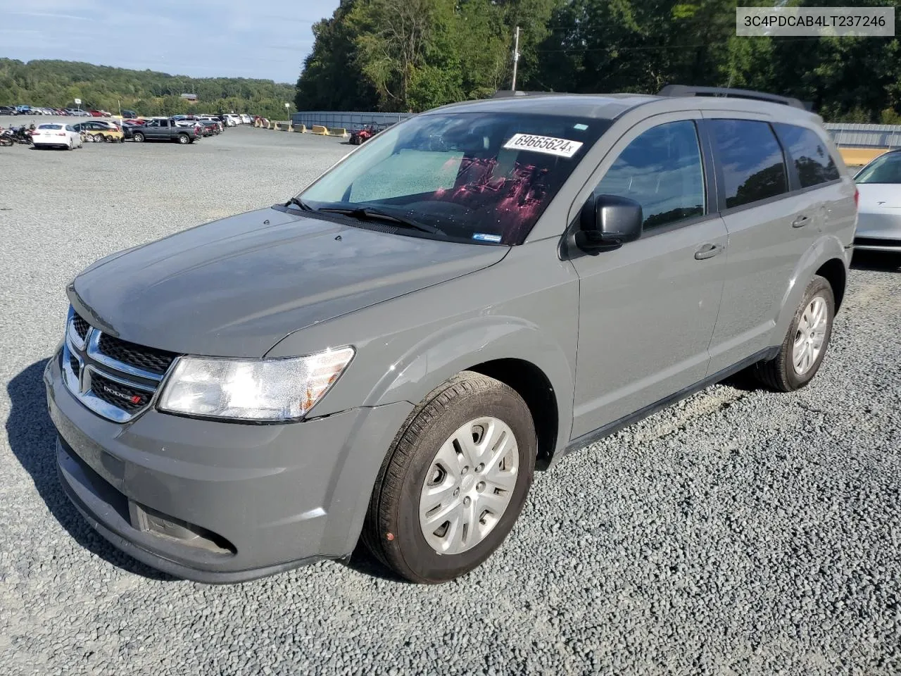 2020 Dodge Journey Se VIN: 3C4PDCAB4LT237246 Lot: 69665624