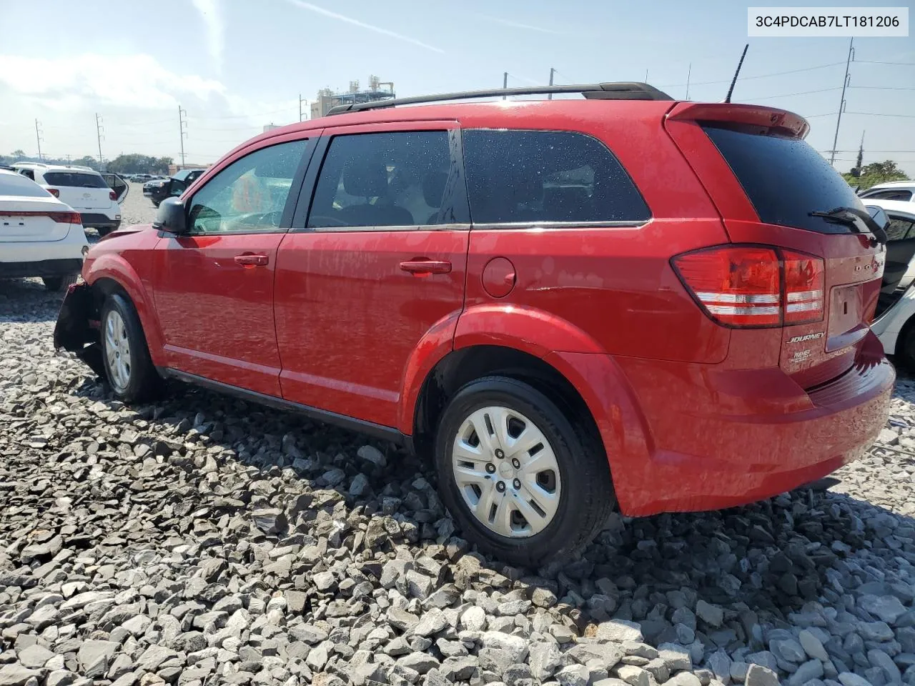 2020 Dodge Journey Se VIN: 3C4PDCAB7LT181206 Lot: 70581954