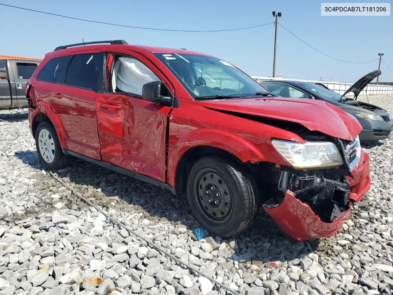 2020 Dodge Journey Se VIN: 3C4PDCAB7LT181206 Lot: 70581954