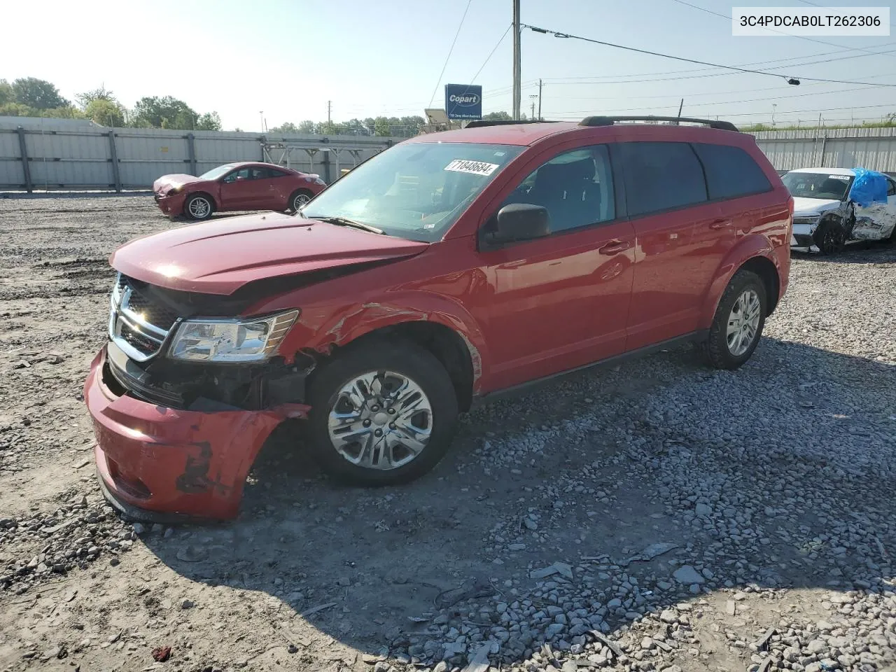 2020 Dodge Journey Se VIN: 3C4PDCAB0LT262306 Lot: 71848684