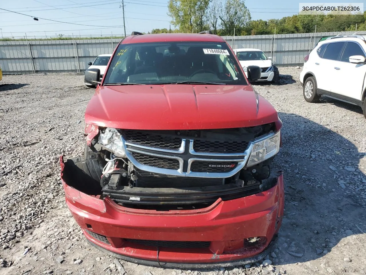 2020 Dodge Journey Se VIN: 3C4PDCAB0LT262306 Lot: 71848684