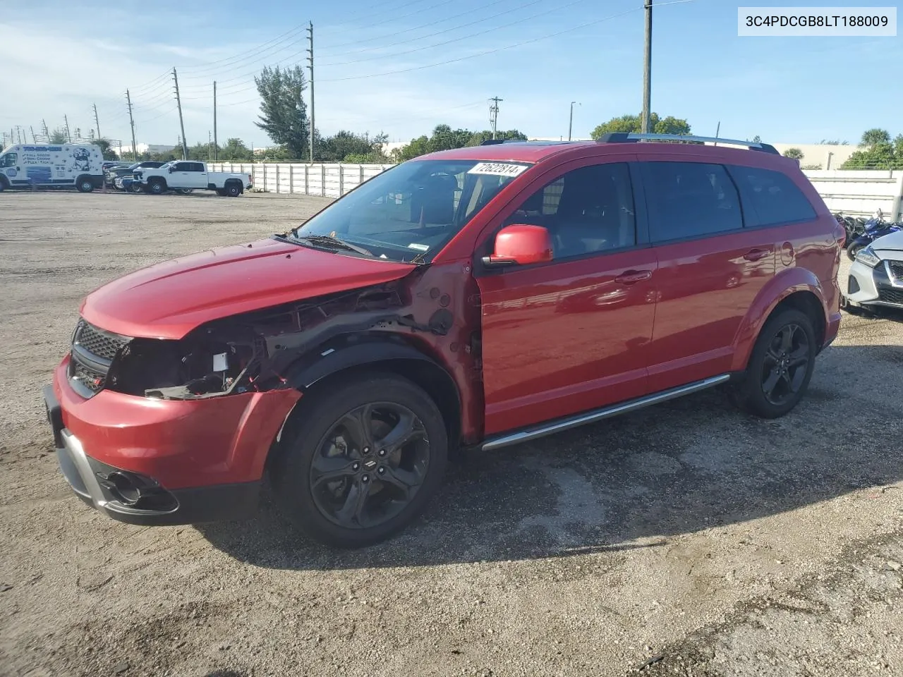 2020 Dodge Journey Crossroad VIN: 3C4PDCGB8LT188009 Lot: 72622814