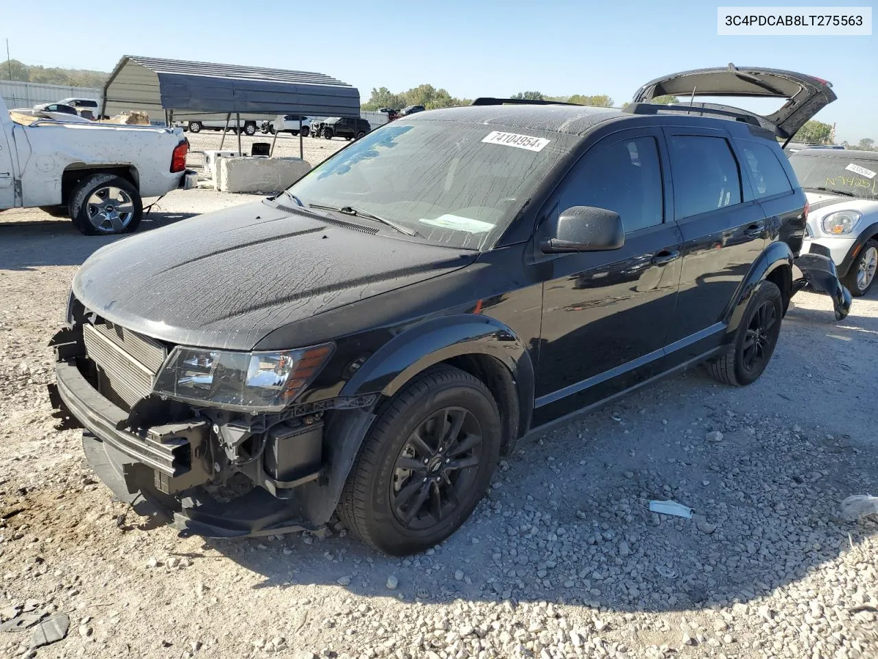 2020 Dodge Journey Se VIN: 3C4PDCAB8LT275563 Lot: 74104954