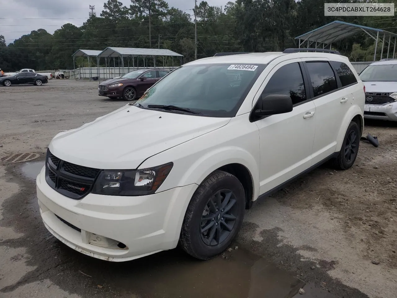 2020 Dodge Journey Se VIN: 3C4PDCABXLT264628 Lot: 74828494