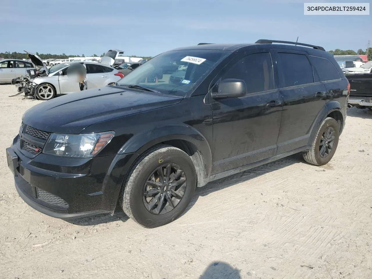 2020 Dodge Journey Se VIN: 3C4PDCAB2LT259424 Lot: 76456624