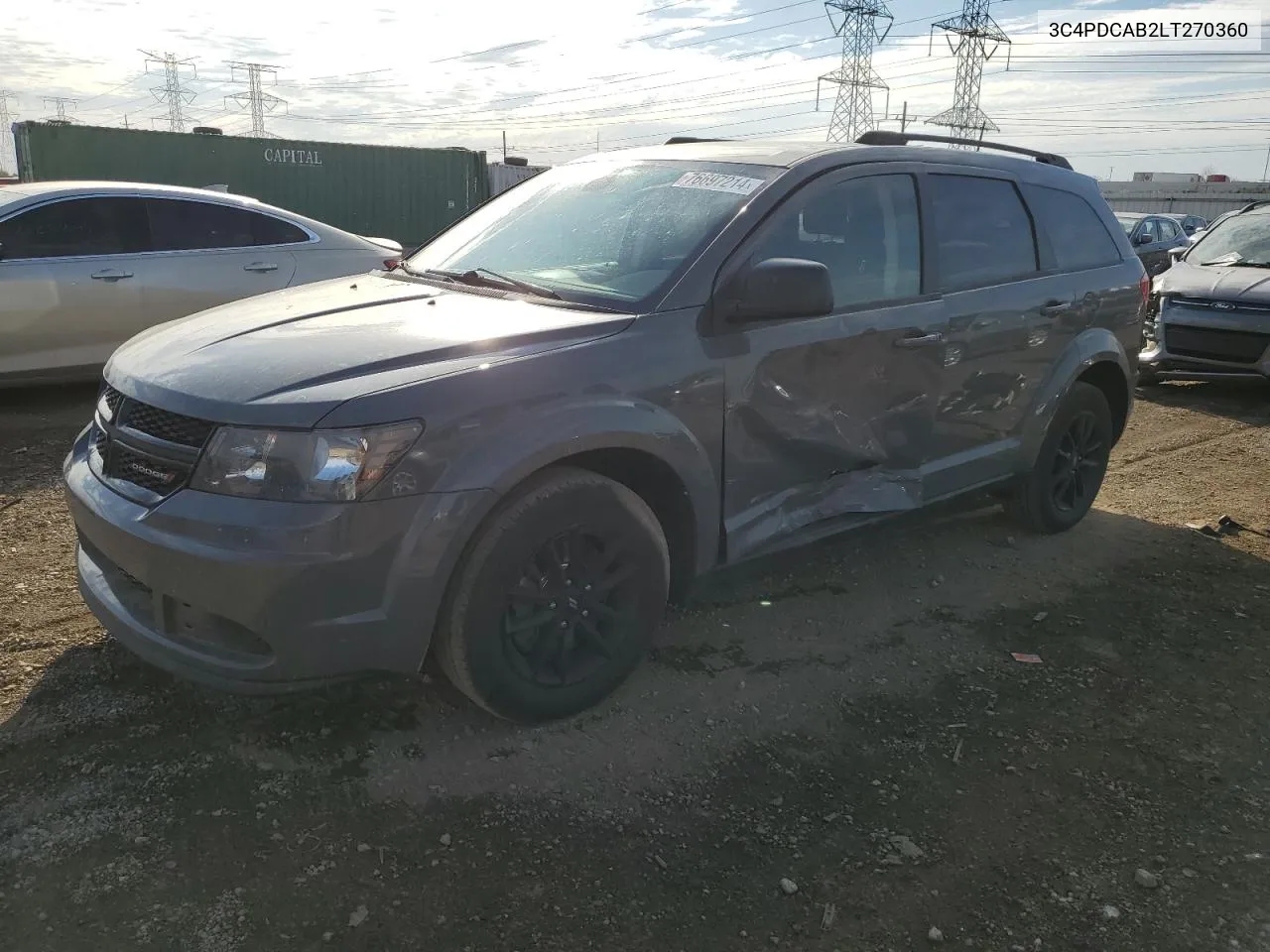 2020 Dodge Journey Se VIN: 3C4PDCAB2LT270360 Lot: 76697214