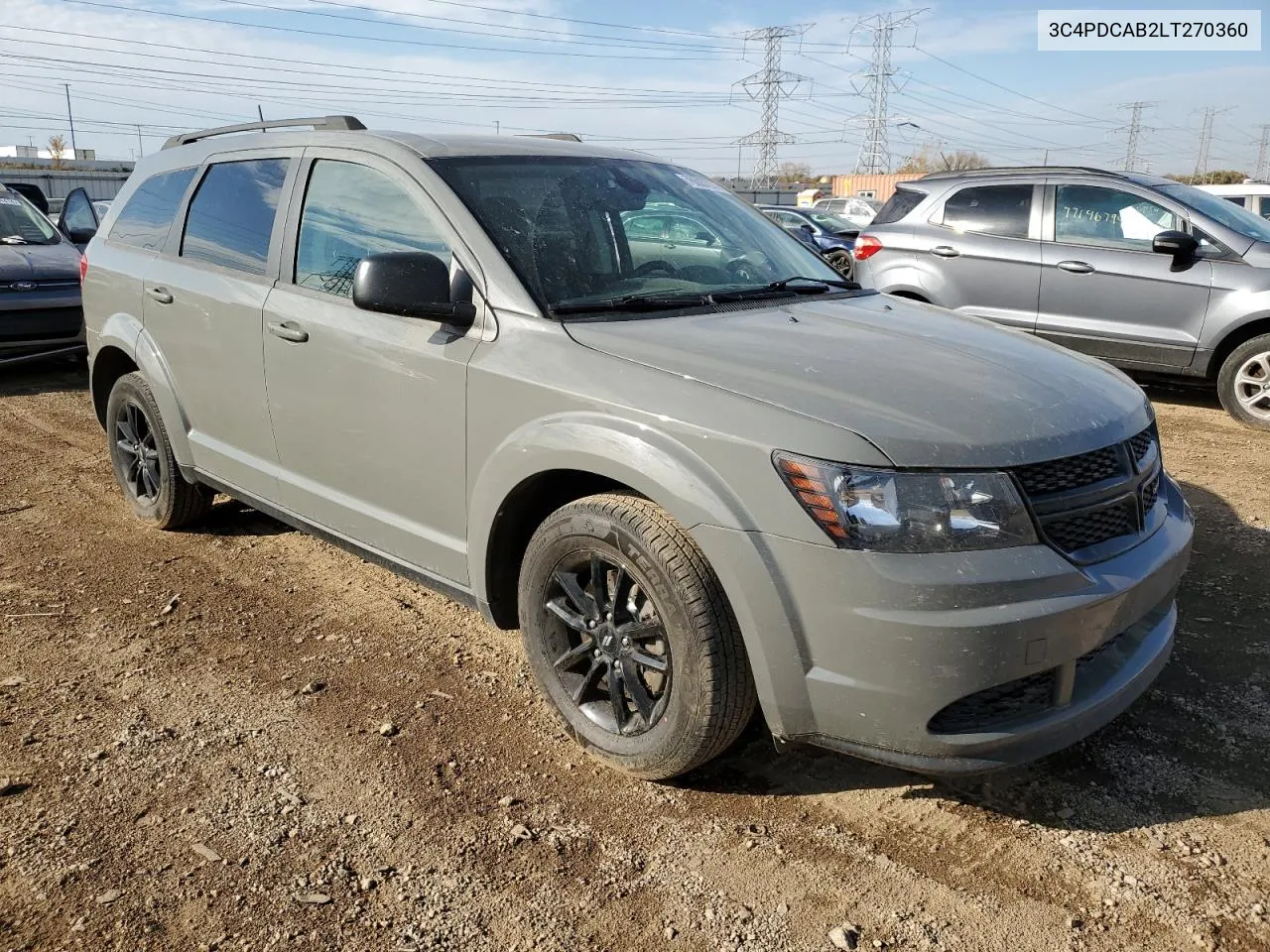 2020 Dodge Journey Se VIN: 3C4PDCAB2LT270360 Lot: 76697214