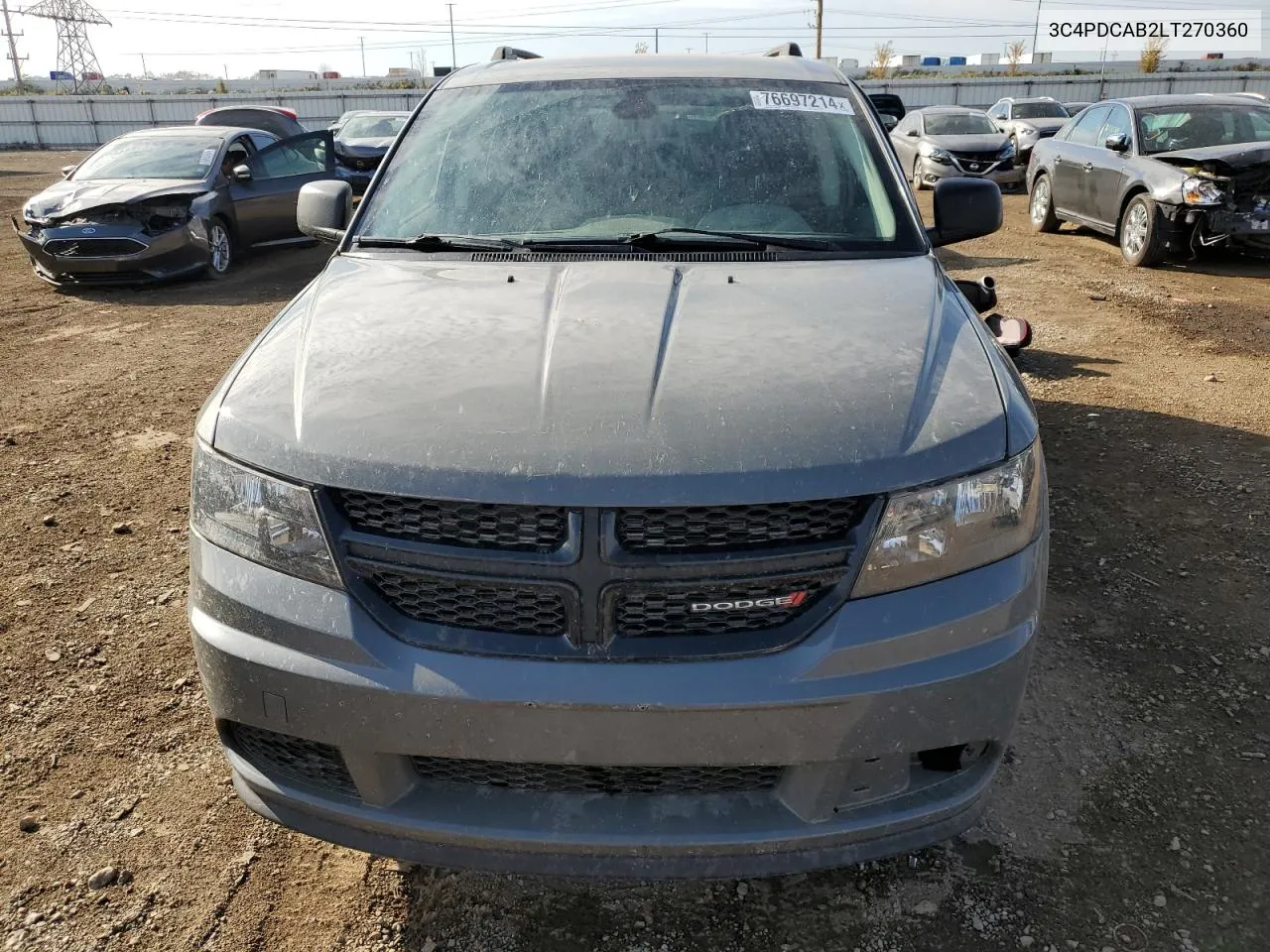 2020 Dodge Journey Se VIN: 3C4PDCAB2LT270360 Lot: 76697214