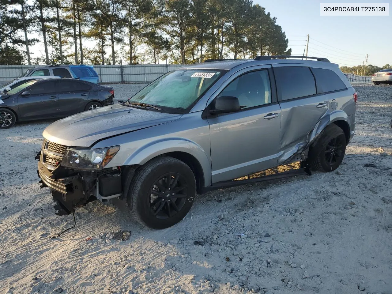 2020 Dodge Journey Se VIN: 3C4PDCAB4LT275138 Lot: 77531334