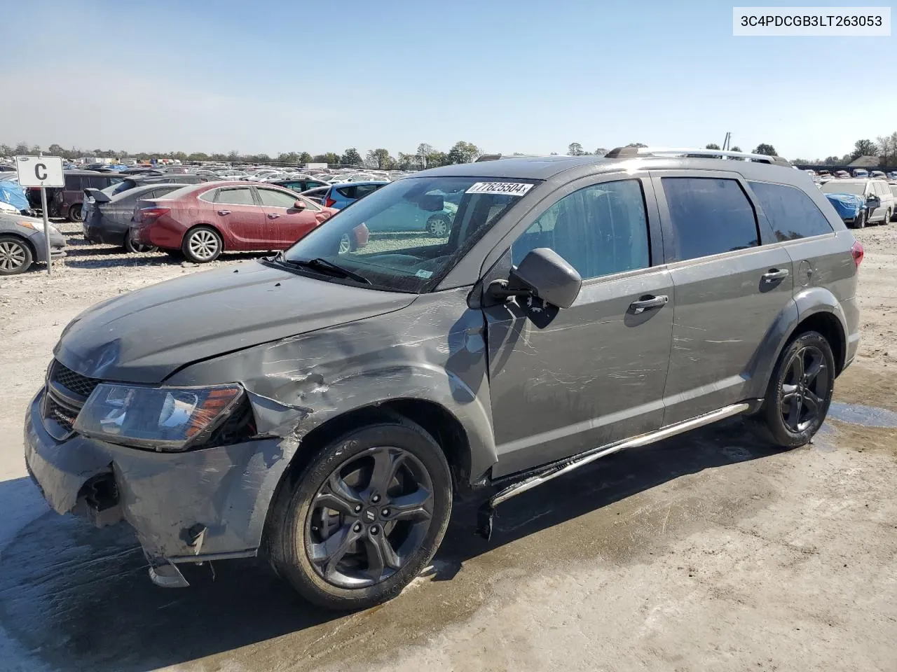 2020 Dodge Journey Crossroad VIN: 3C4PDCGB3LT263053 Lot: 77625504