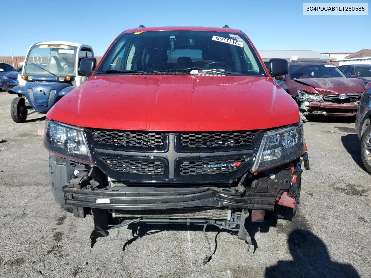 2020 Dodge Journey Se VIN: 3C4PDCAB1LT280586 Lot: 79344814