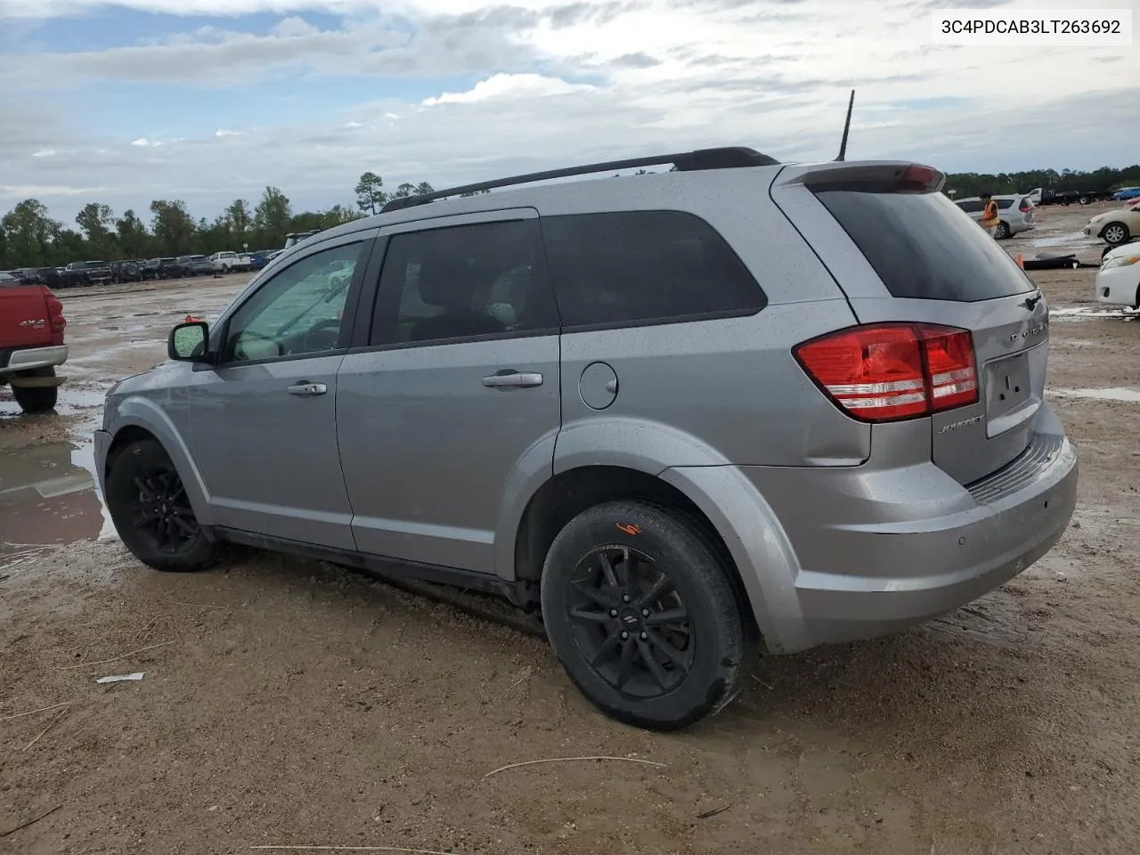 2020 Dodge Journey Se VIN: 3C4PDCAB3LT263692 Lot: 79509784