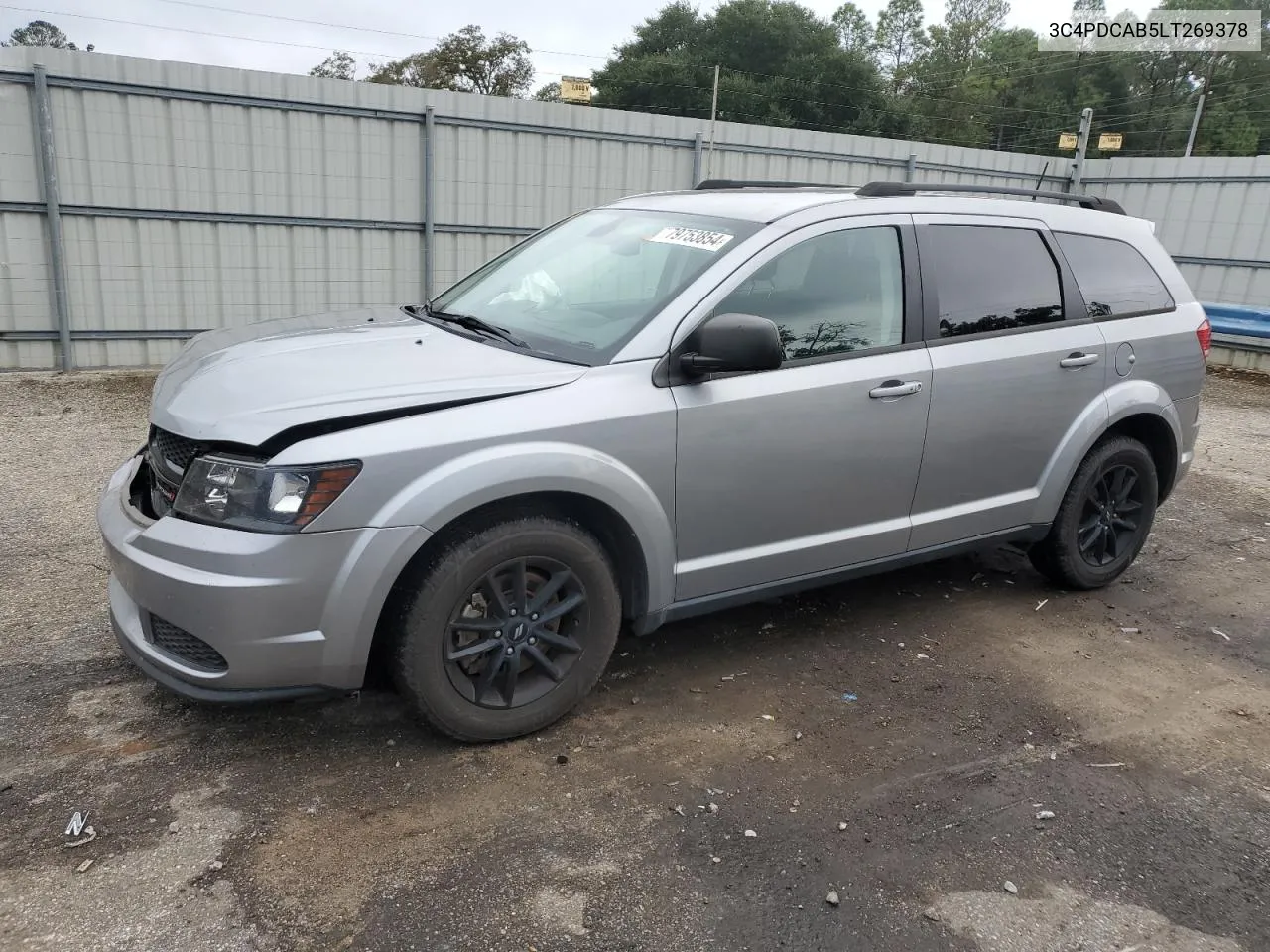 2020 Dodge Journey Se VIN: 3C4PDCAB5LT269378 Lot: 79753854