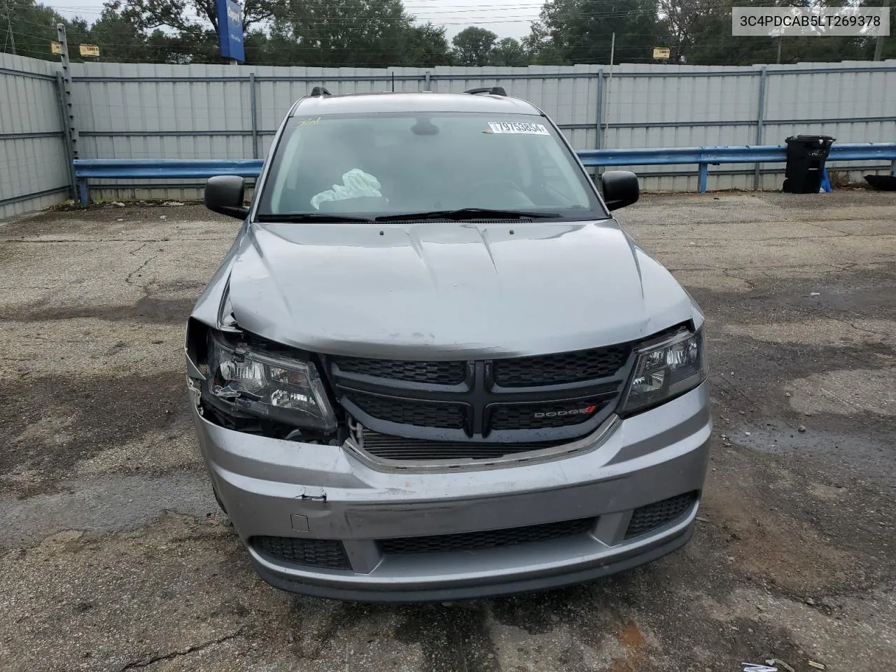 2020 Dodge Journey Se VIN: 3C4PDCAB5LT269378 Lot: 79753854